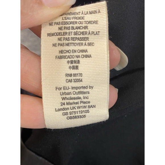 Free People Mini Skirt Womens Size 2 Black Faux Leather Grunge Goth - Picture 9 of 9